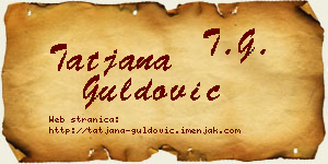 Tatjana Guldović vizit kartica